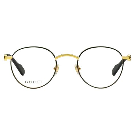 Gucci gold round frame glasses